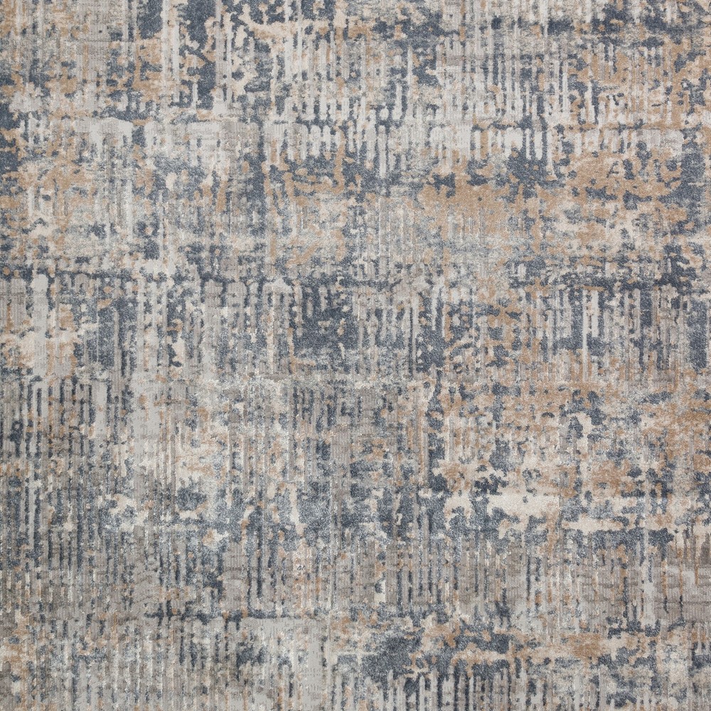 Luzon Abstract Runner Rug By Concept Loom LUZ806 in Blue Taupe